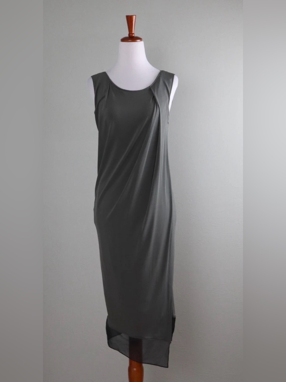 Helmut Lang Gray Sleeveless Maxi Dress Skirt